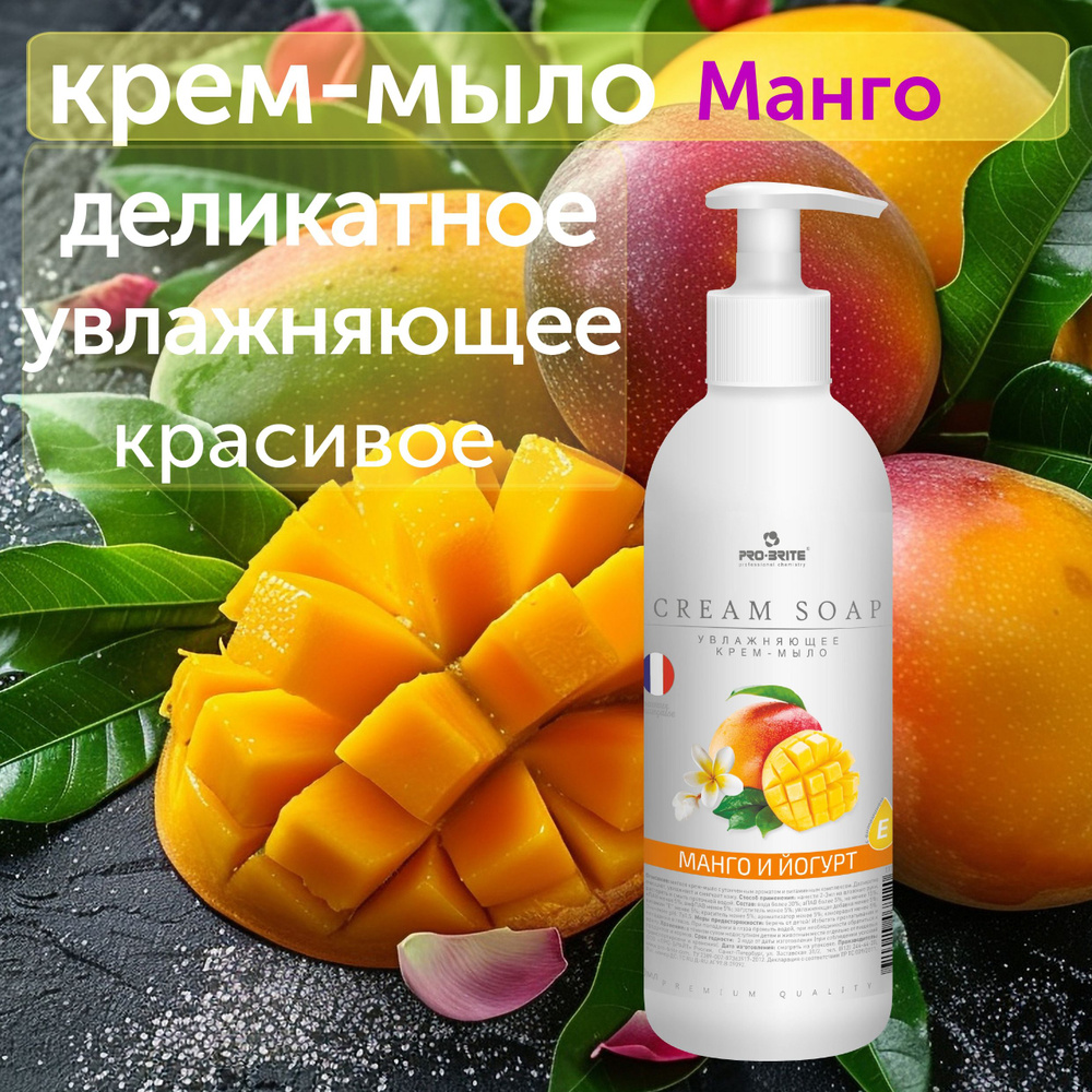 Жидкое мыло для рук с дозатором МАНГО PRO-BRITE, 500 мл #1