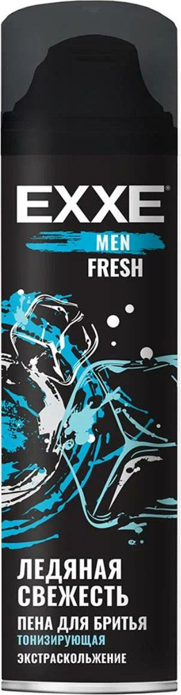 EXXE Men Fresh Пена для бритья Ледяная свежесть тонизирующая, для всех типов кожи, 200мл / уход за кожей #1