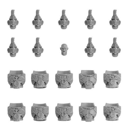 Смола Миниатюра Ultramarines Invictarii Heads and Torsos bundle (10 heads and 10 torsos) Warhammer 40000 #1