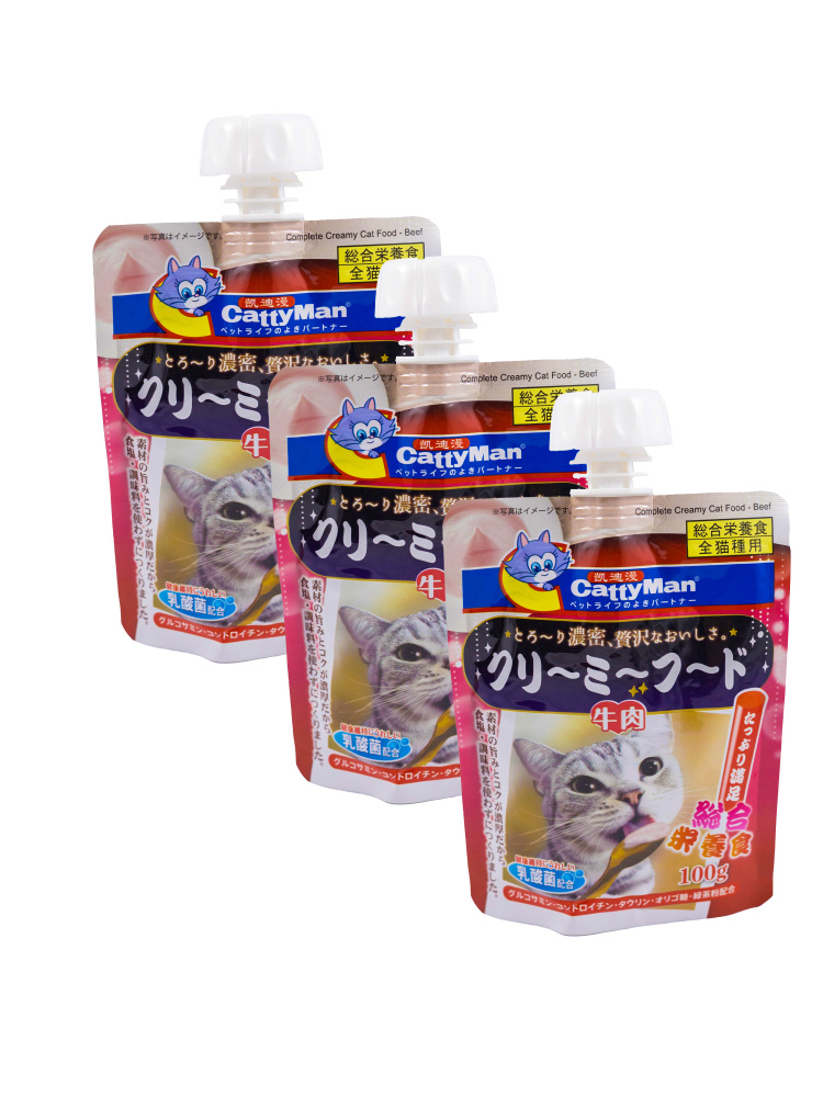 Лакомство для кошек Japan Premium Pet Сгущёнка на основе японской мраморной говядины, 3 уп х 100 г.  #1