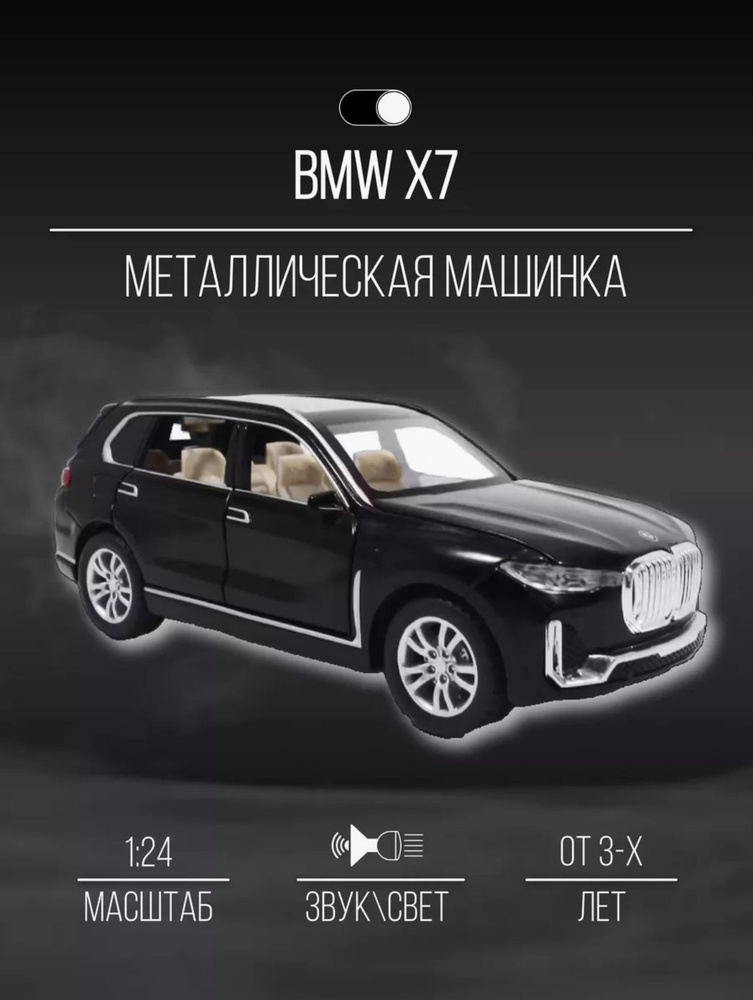 Машинка металлическая коллекционная 19 см 1:24 BMW X7 #1