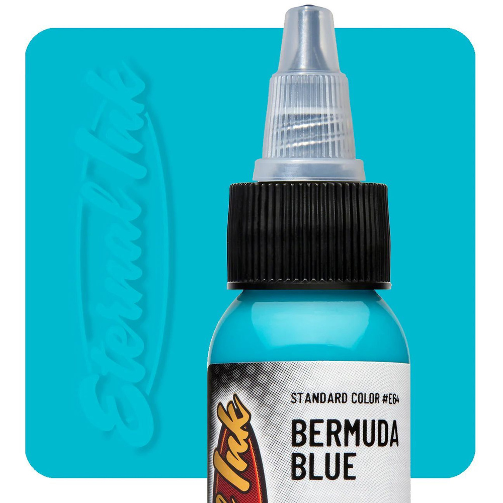 BERMUDA BLUE Eternal краска пигмент для тату синий / голубой оттенок (1/2 oz / 15 мл)  #1