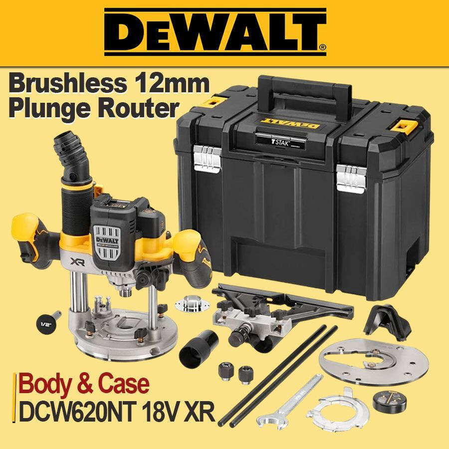 DEWALT DCW620NT 20V MAX с принадлежностями и кейсом для инструментов, гравировальный станок, 1/2"-12mm #1