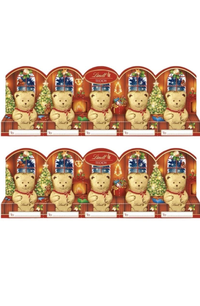 LIndt Teddy gold мини мишки из молочного шоколада, 10х10 гр (из Финляндии)  #1