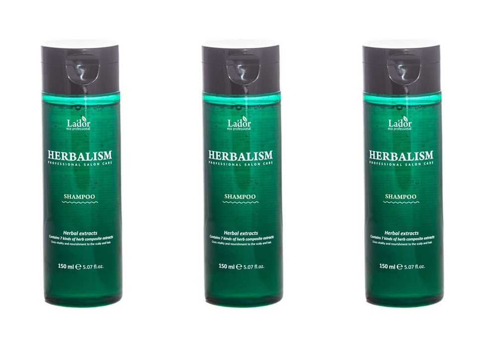 La'dor Шампунь для волос Herbalism Shampoo, на травяной основе, 150 мл, 3 шт  #1