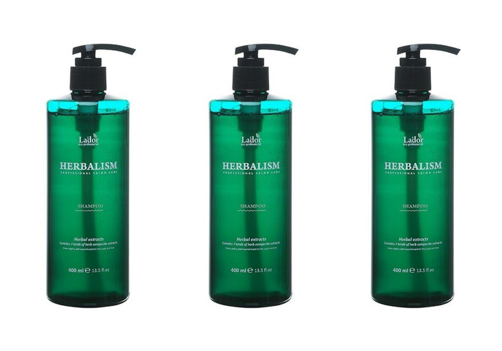 La'dor Шампунь для волос Herbalism Shampoo, на травяной основе, 400 мл, 3 шт  #1