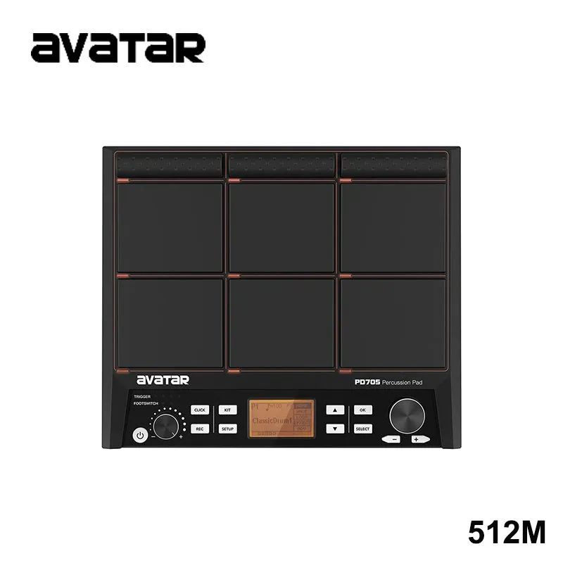 Avatar PD705 1G ударный сэмпл-пэд 9 триггерный электрический барабанный пэд со встроенным метрономом #1