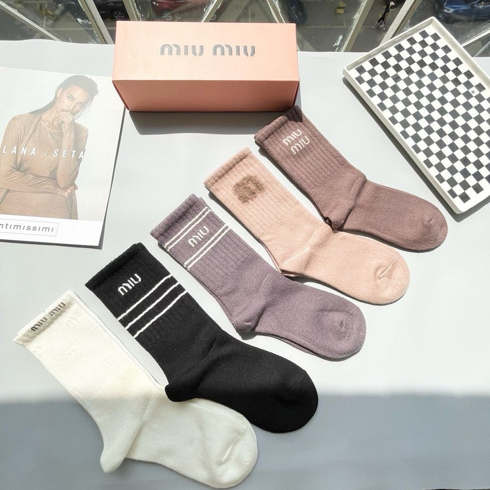 Носки спортивные Miu Miu, 5 пар #1