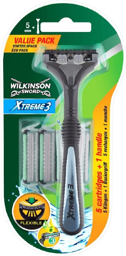 Wilkinson Sword Бритва мужская Xtreme3, 5 сменных кассет #1