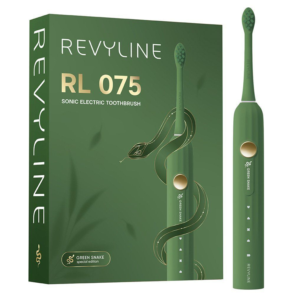 Электрическая звуковая зубная щетка Revyline RL 075 Special Color Edition Green Snake зеленая, взрослая, #1