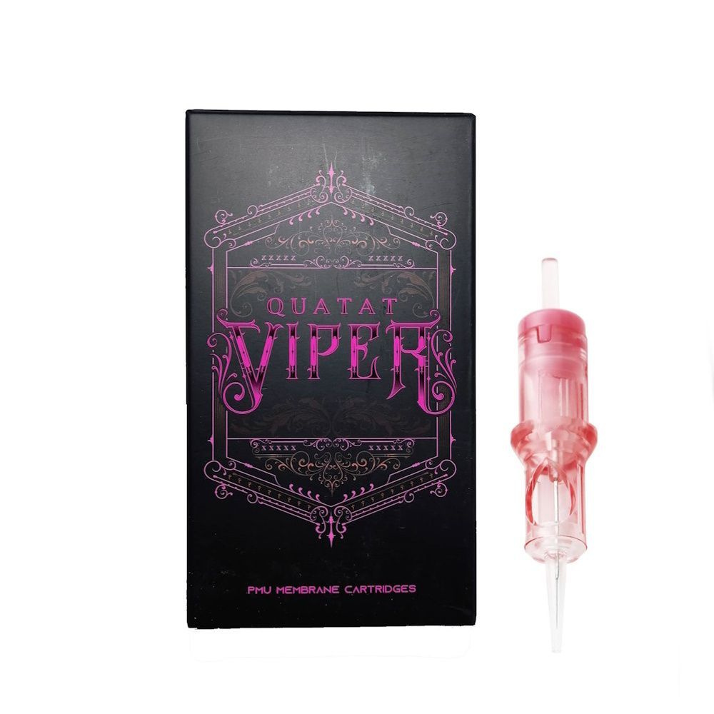 PINK VIPER Clear Long Tip Картриджи для перманентного макияжа Round Liner 0,25/1 RLLT  #1