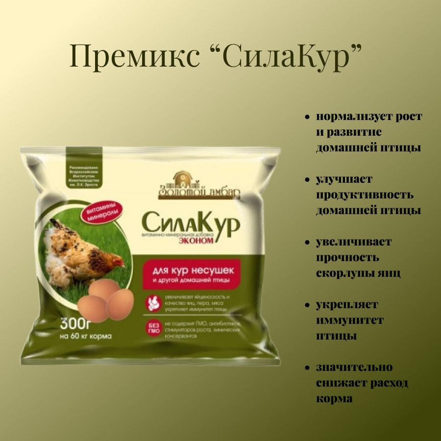 Кормовая добавка премикс "СилаКур Эконом" 300г #1