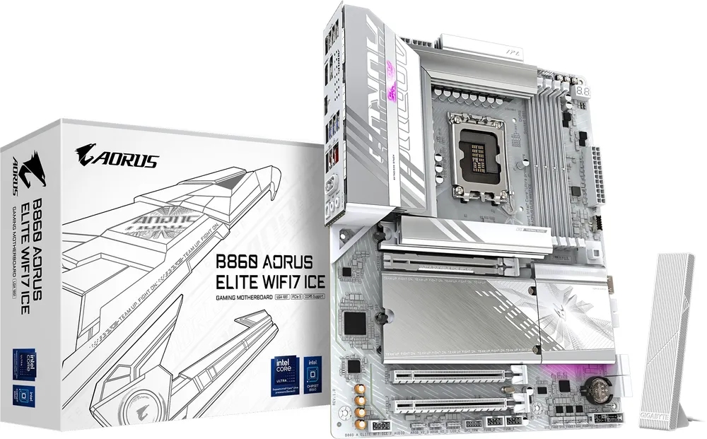 Gigabyte B860 AORUS ELITE WIFI7 ICE LGA 1851 DDR5 Материнская плата