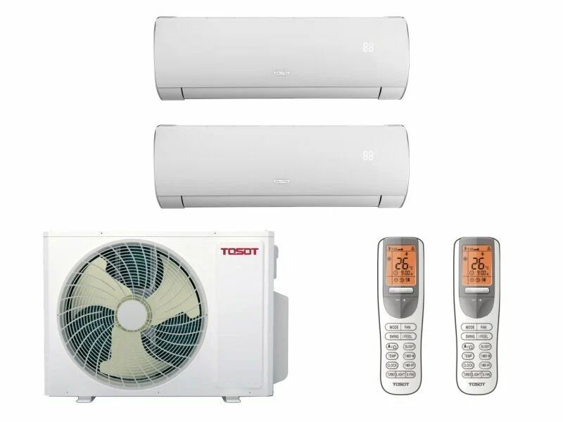 Мульти сплит-система на 2 комнаты инверторная Tosot T21H-FMA/O + T09H-SLyWA/I + T12H-SLyWA/I Lyra X (25 м2 + 35м2)