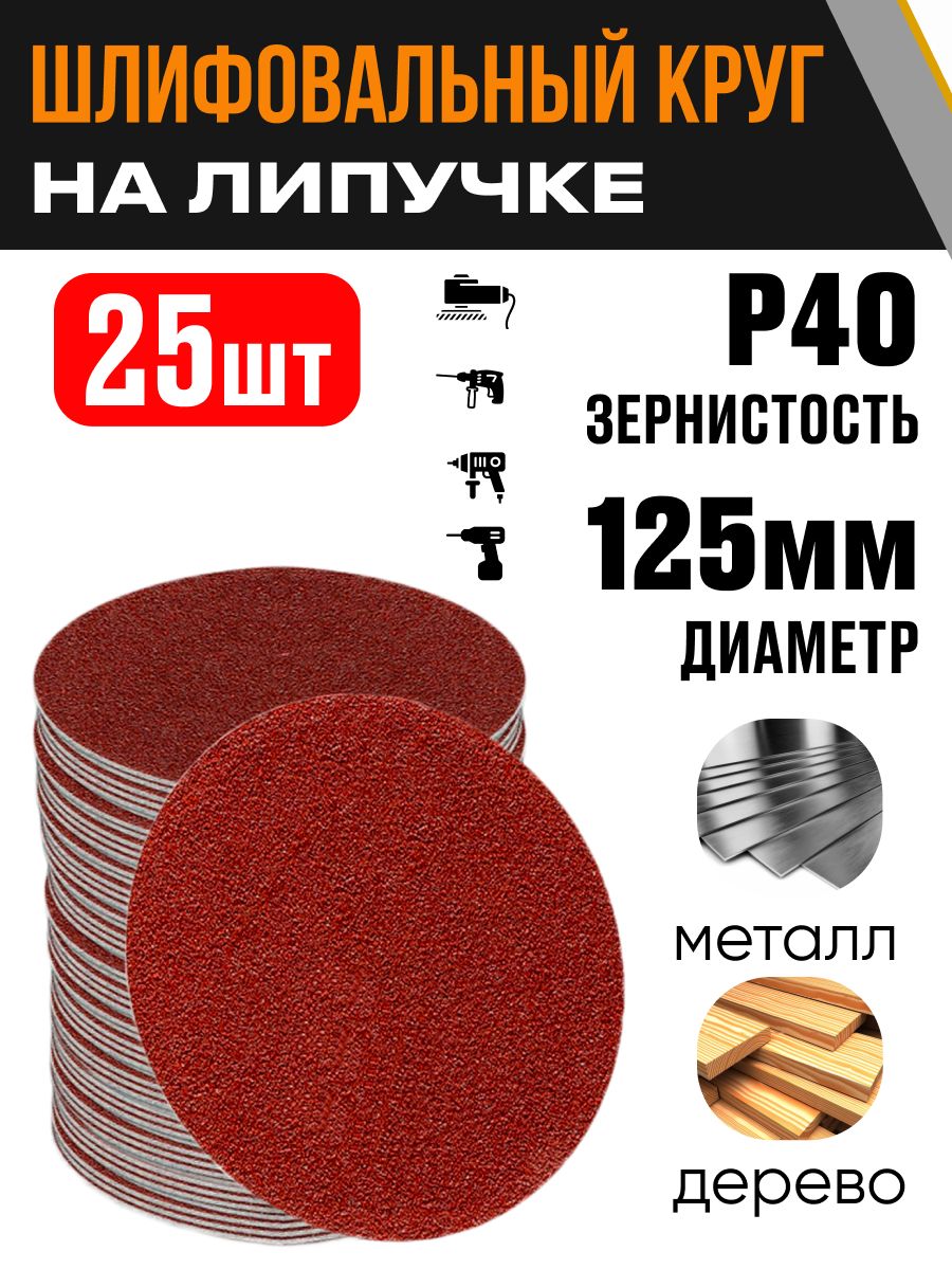 Кругшлифовальный125ммР4025штдискналипучке