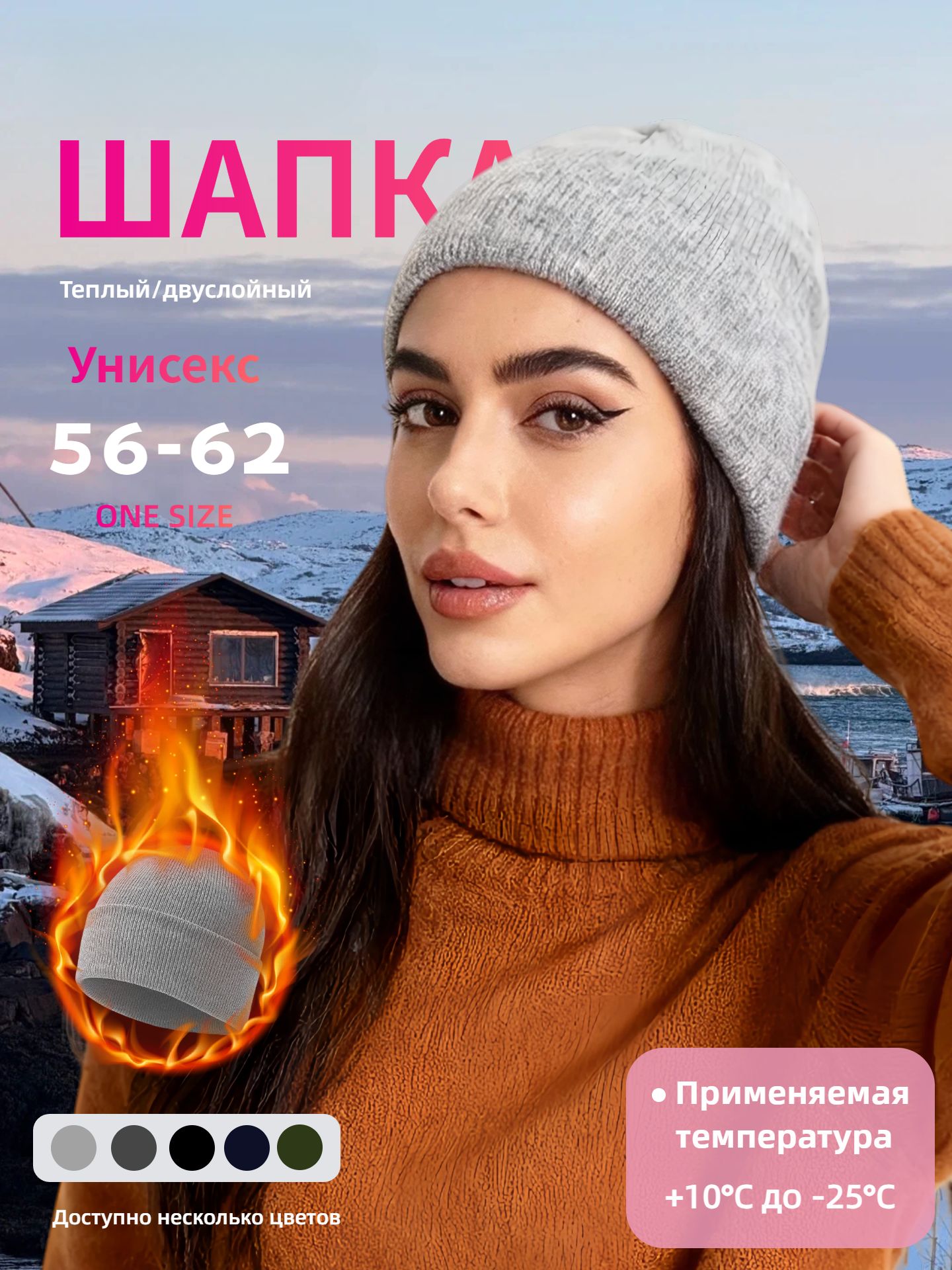 ШапкачепчикЗимнеетепло