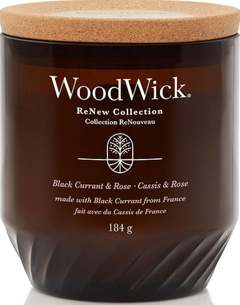 WoodWick Свеча ароматическая "Черная смородина и роза", 10 см х 8 см, 1 шт  #1