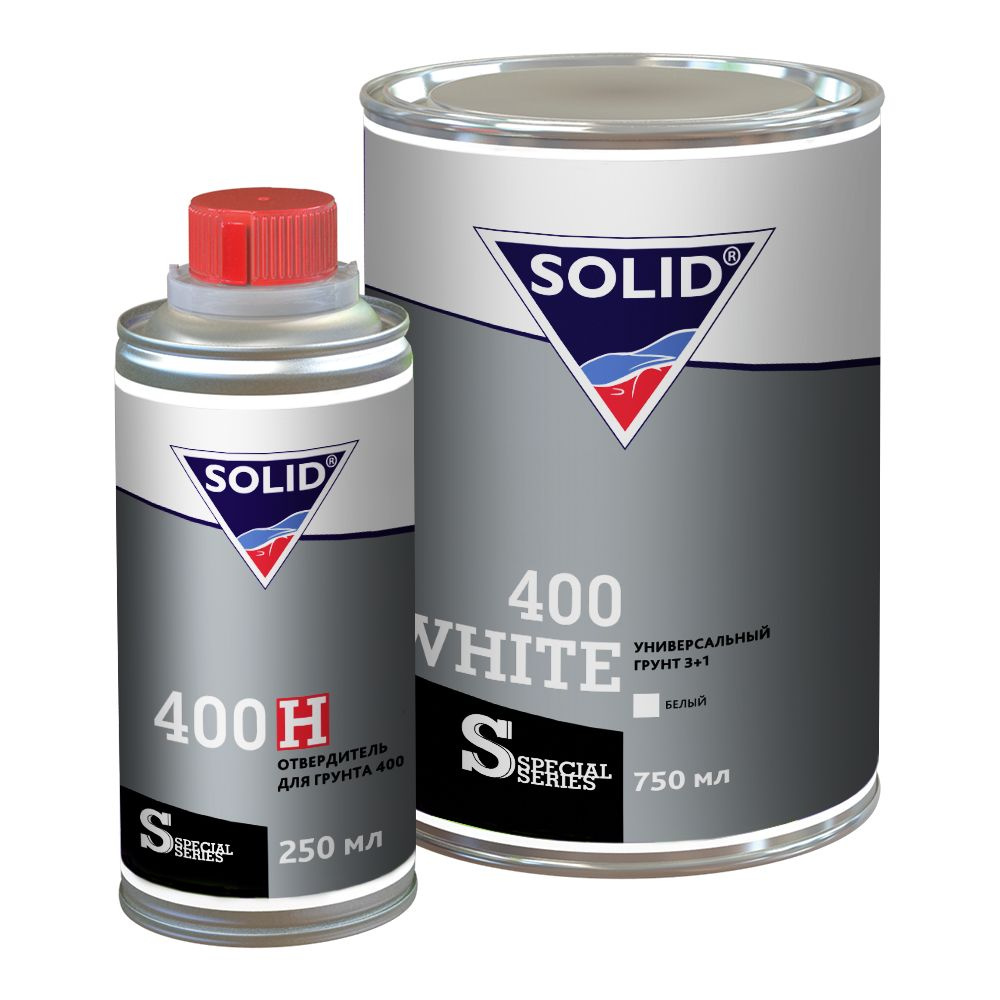 Грунт универсальный SOLID 400 WHITE (750+250мл) 3+1, цвет: белый (в комп. с отвердителем)  #1