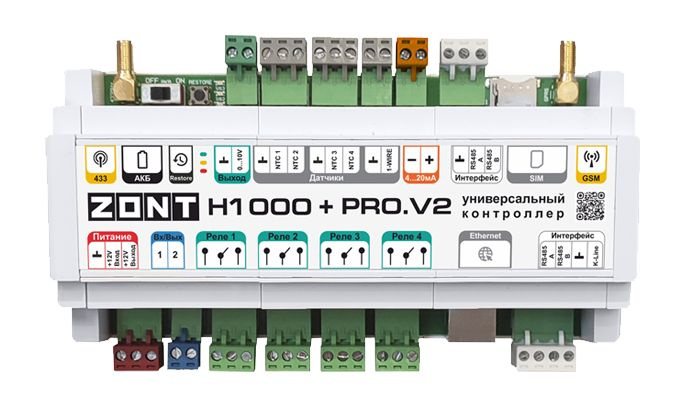 Универсальный контроллер ZONT H1000+ PRO.V2 #1