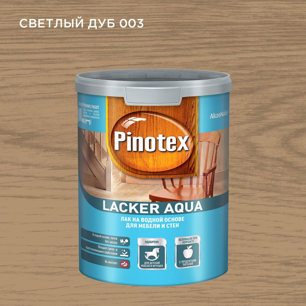 PINOTEX LACKER AQUA 10 / Пинотекс Лакер Аква 10 колерованный лак на водной основе для мебели и стен, #1