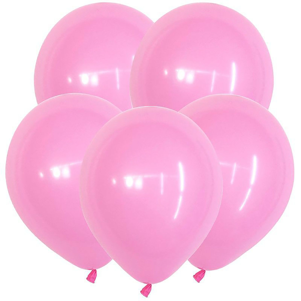Карамельно-розовый, Пастель / Candy pink, латексный шар, 46 см, 10 шт  #1