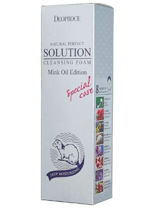 Deoproce Natural Solution Cleansing Foam Mink Oil пенка для умывания с маслом норки 8 в 1 (170г.)  #1