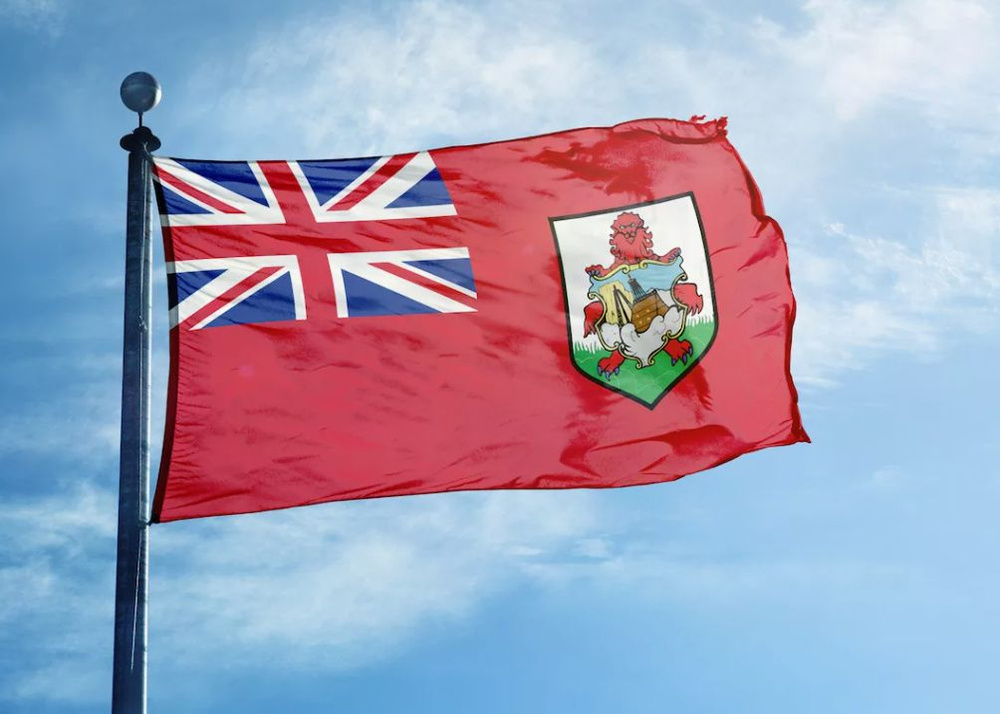 Двусторонний флаг Бермудских островов 40х60 см на лодку, катер или яхту с люверсами  #1