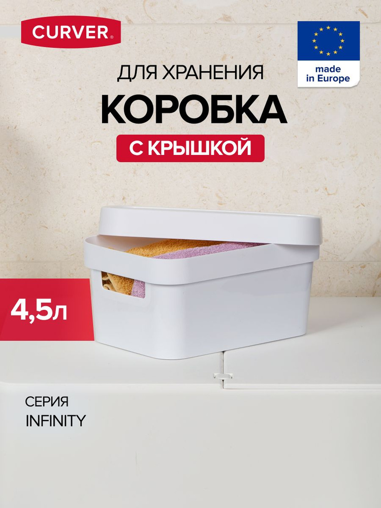 Коробка для хранения вещей с крышкой 4,5 л #1