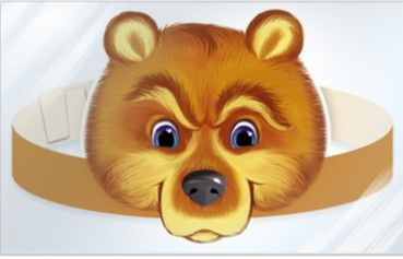 Маска-ободок "Медведь" картонная, для детского сада #1