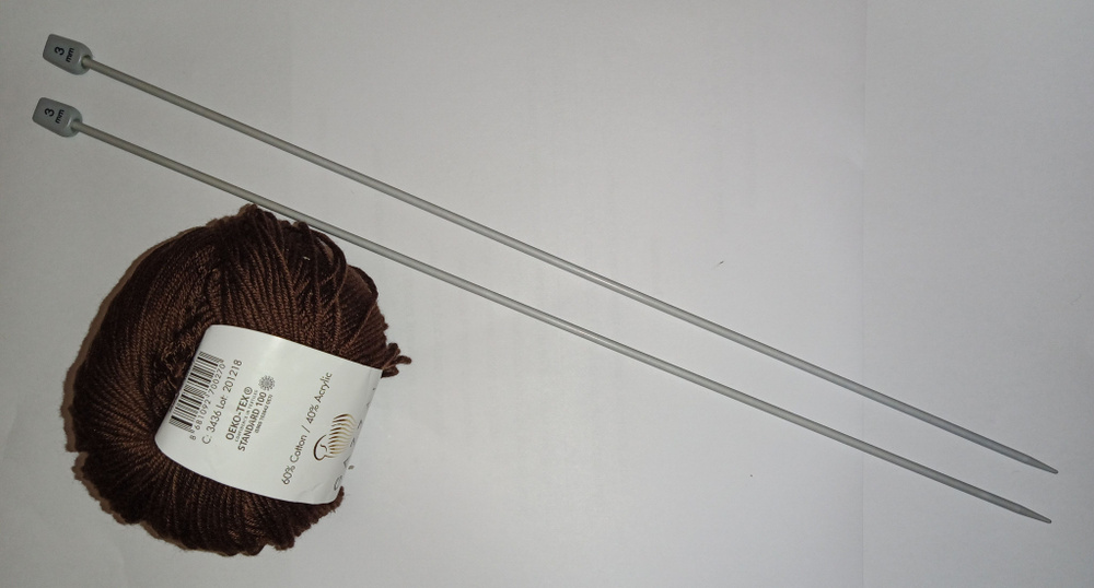 Спицы алюминиевые для вязания 3 мм, 40 см #1
