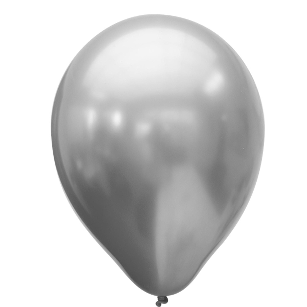 Воздушный шар 11"/28см Хром PLATINUM Silver 25шт #1