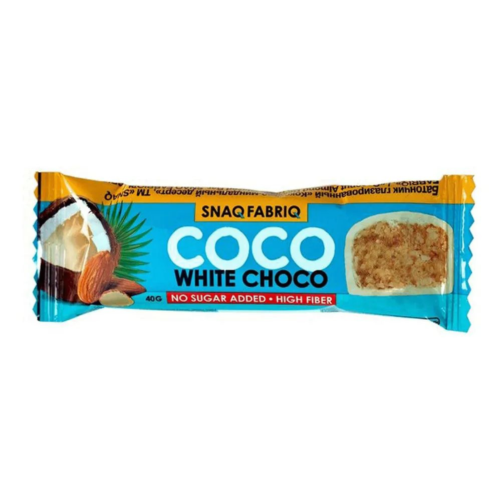 Шоколадный батончик Snaq Fabric Coco Кокосово-миндальный протеиновый 40 г (2шт)  #1
