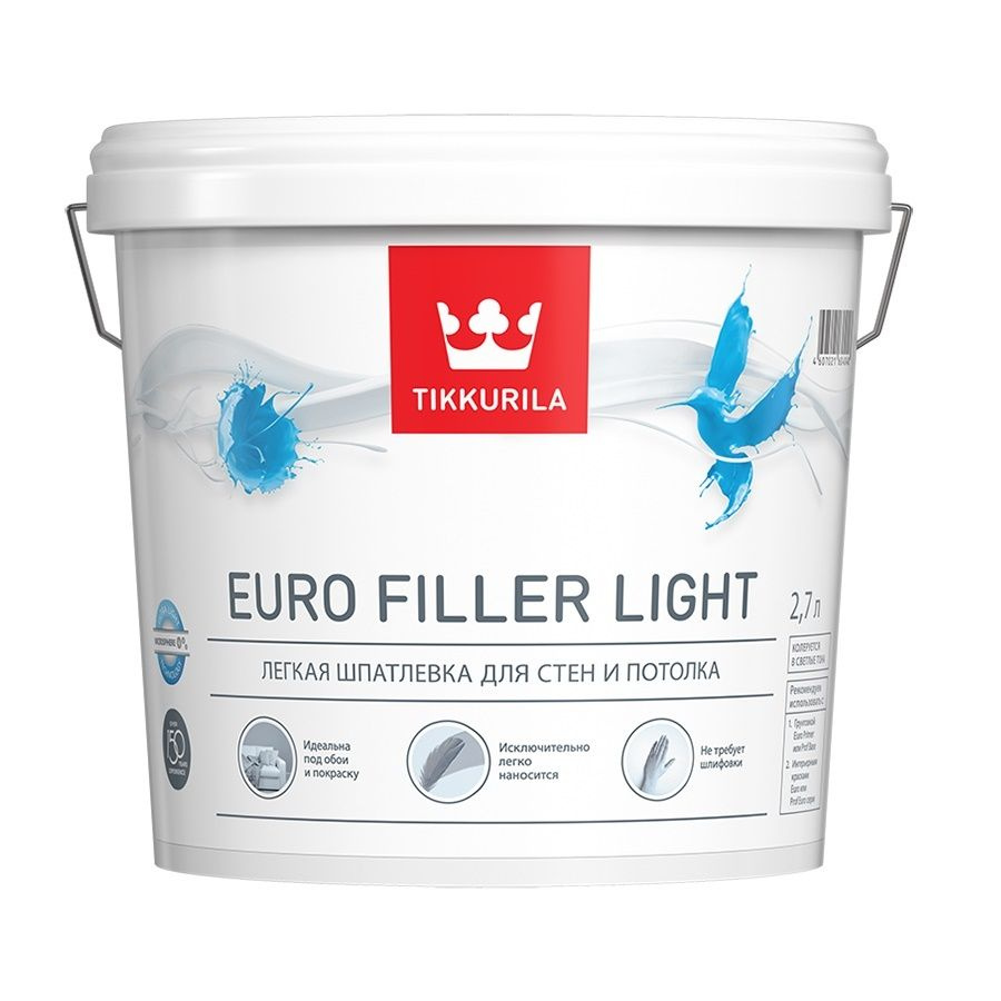 Шпатлевка финишная Tikkurila Euro Filler Light (2,7л) #1