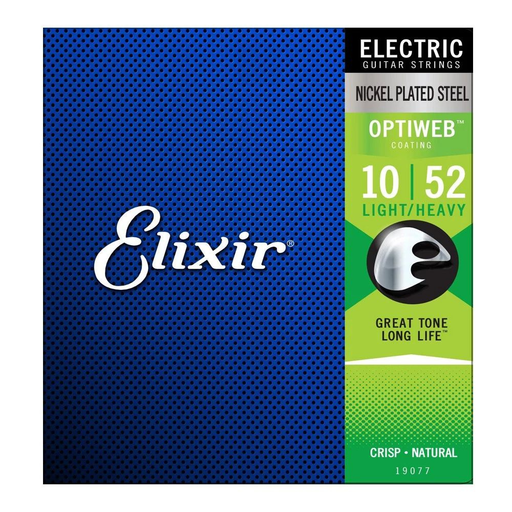 Струны для электрогитары Elixir 19077 Electric Nickel Plated Steel Optiweb 10-52  #1