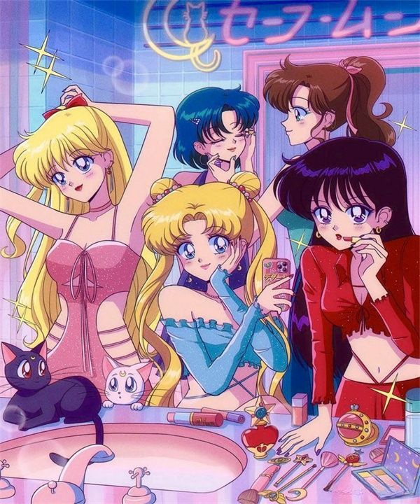 Алмазная мозаика Вышивка Живопись Картина стразами "Sailor Moon Сэйлор Мун" 40х50 см  #1