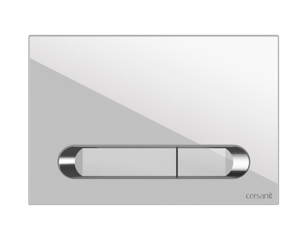 Кнопка ESTETICA для LINK PRO/VECTOR/LINK/HI-TEC пластик белый с рамкой хром, 64111  #1