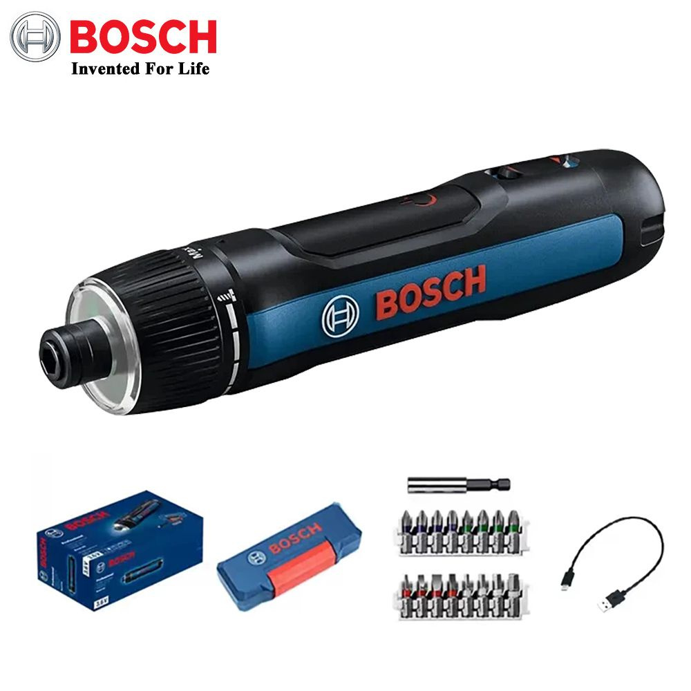 Аккумуляторная отвертка Bosch GO 3 поколение,5 Нм Профессиональная версия,С удлинителем и 16 битами. #1