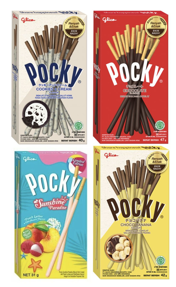 Японские палочки из печенья Pocky 4 вкуса #1