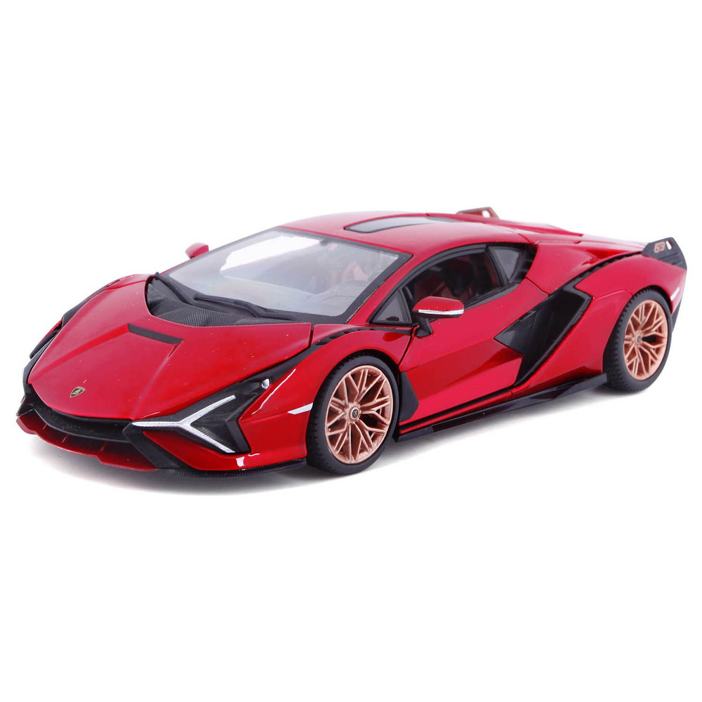 Машинка Lamborghini Sian FKP 37, 1:24, красная, открывающиеся двери, Bburago, 18-21099RD  #1