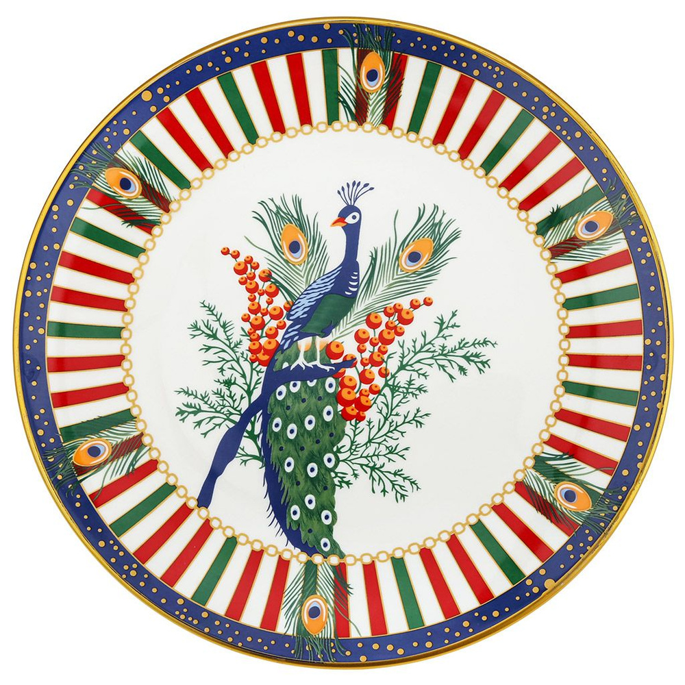 Домашняя мода Тарелка Родос "Родос", 1 шт, Фарфор, диаметр 25.5 см  #1