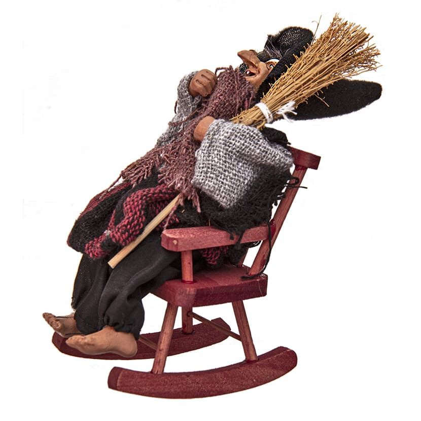 Кукла Баба Яга в кресле-качалке 13 х 10 см #1