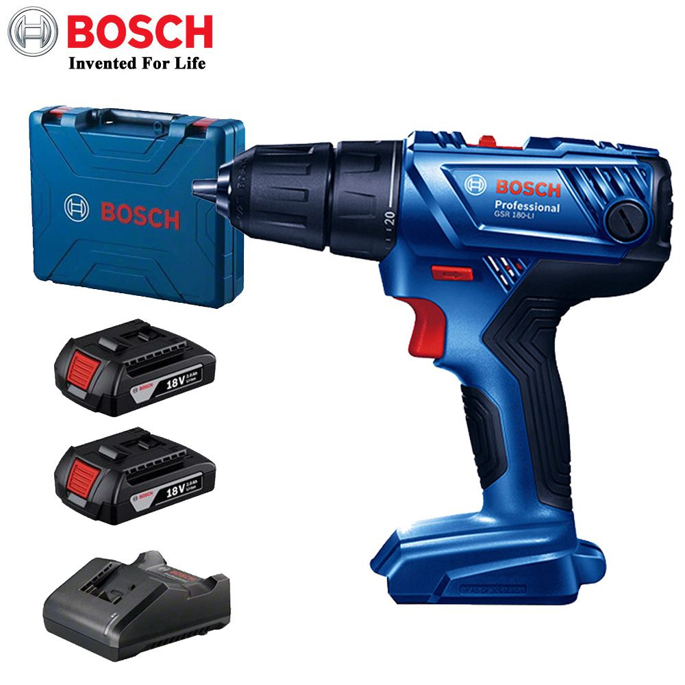 Bosch GSR180-LI Аккумуляторная дрель-шуруповерт, питание от 18 В, 54 Нм, 2 аккумулятор.  #1