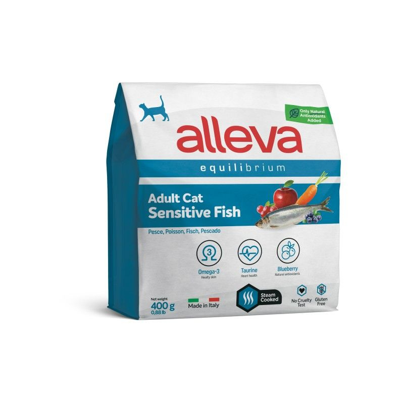 Alleva Equilibrium Adult Cat Sensitive сухой корм для взрослых кошек с чувствительным пищеварением, с #1