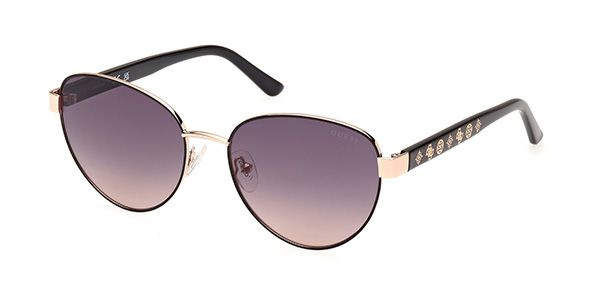 Женские солнцезащитные очки Guess GUS 00101 05B, цвет: черный, цвет линзы: серый, круглые, металл  #1