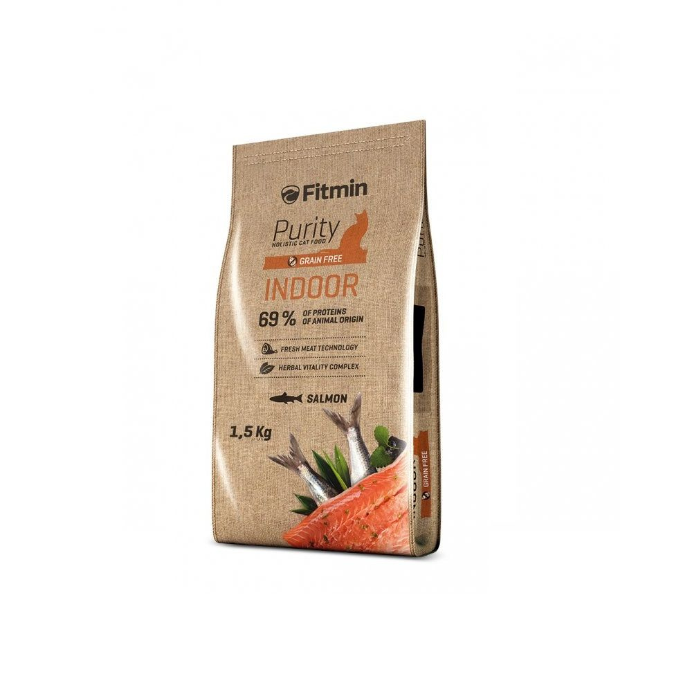 Fitmin Purity Indoor 1.5кг. Беззерновой корм для взрослхы кошек, живущих в помещении  #1