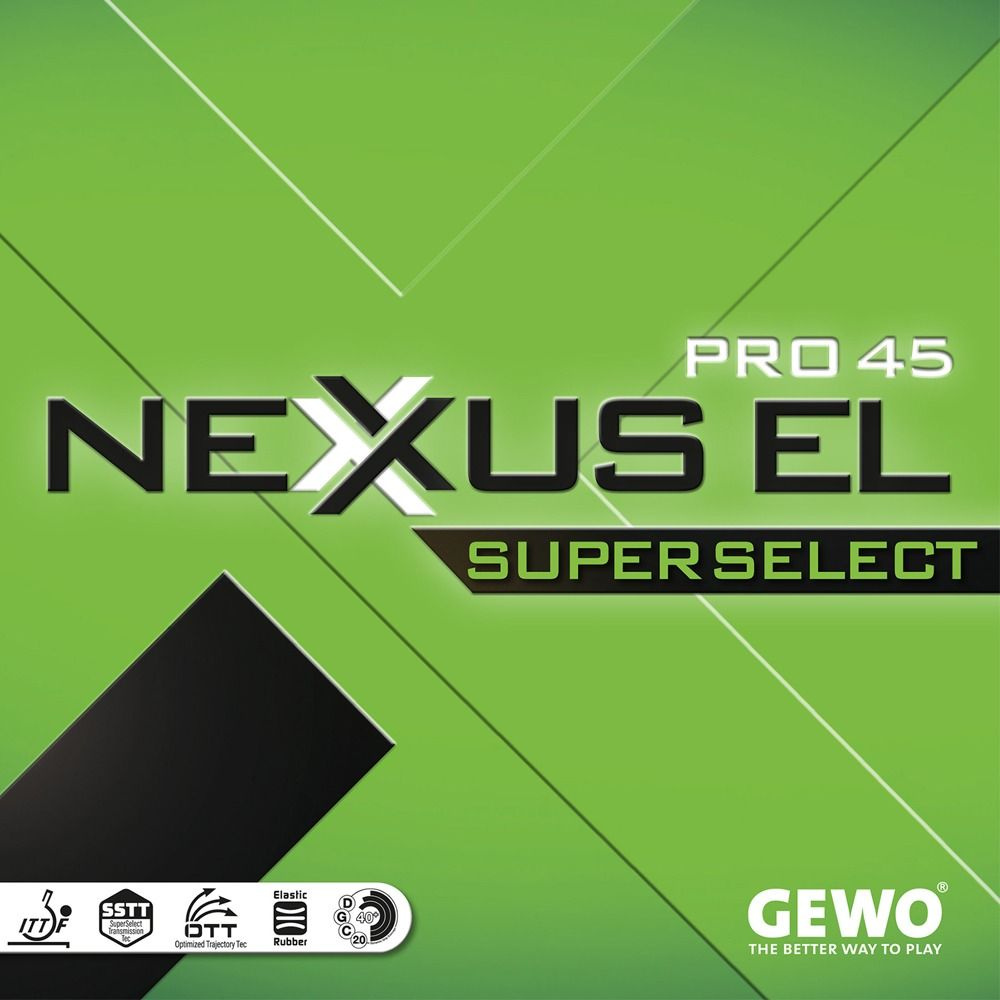 Накладка Gewo Nexxus EL PRO Super Select 45 Green Tex зеленая для настольного тенниса  #1