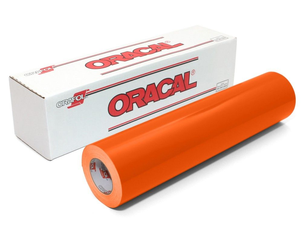 Пленка самоклеящаяся пвх Oracal 641-035М, цвет оранжевый матовый, ширина 100 см, длина 100 см  #1