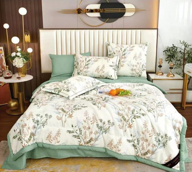 Candie’s Комплект постельного белья с одеялом, Сатин, Евро, наволочки 70x70, 50x70  #1