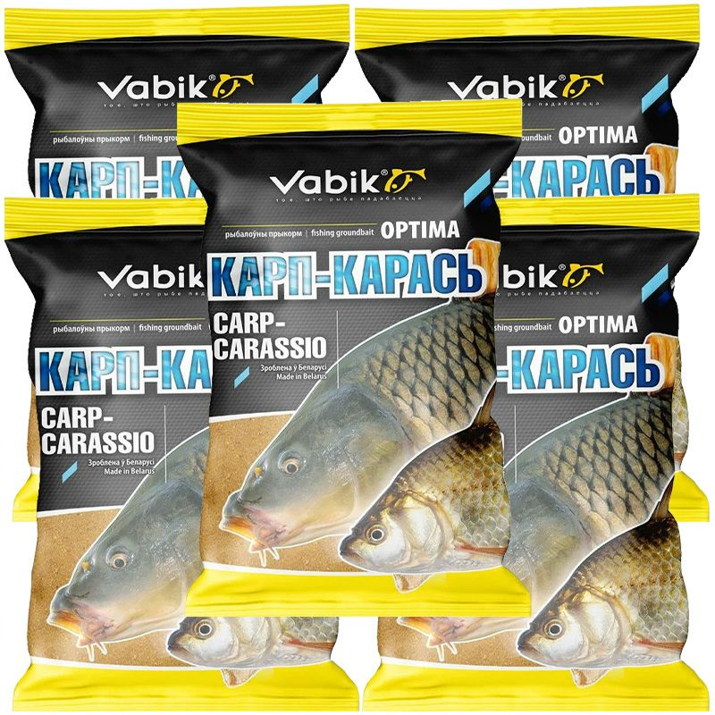 Прикормка натуральная Vabik OPTIMA Carp Carassio Карп-Карась (5 кг) / Прикормка Вабик / Фидерная ловля #1