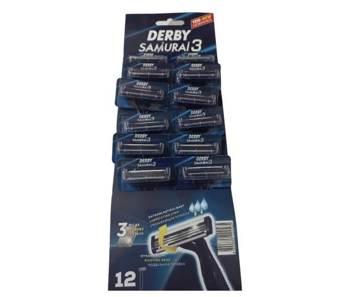 Derby Samurai 3 бритвенный станок 12 шт #1